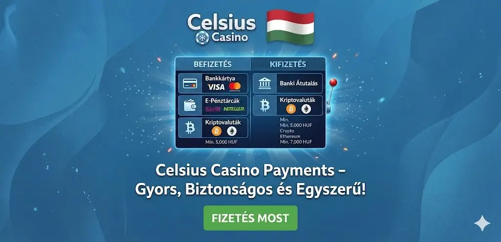 Celsius Casino fizetések